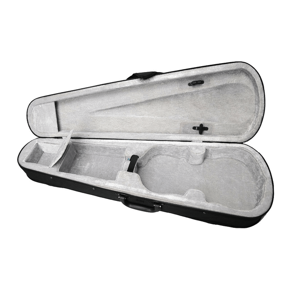 Durable Cloth Fluff Triangle Shape Case with Silver Gray Lining for 4/4 Violin Black T575-S0671274281
