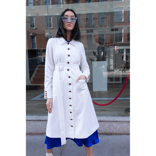 Monique White Coat T575-V0671384294