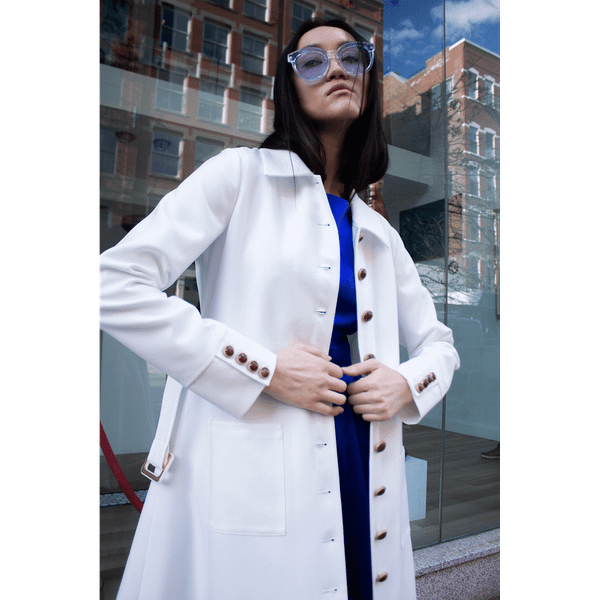 Monique White Coat T575-V0671384294