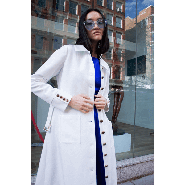 Monique White Coat T575-V0671384296