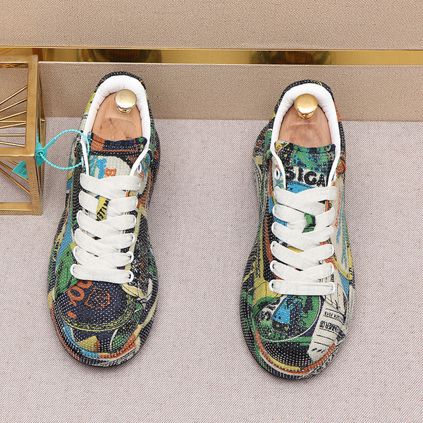 Inside Raised Thick Soled Graffiti Board Shoes Of Water Drill, Male Q119-CJNS1608889