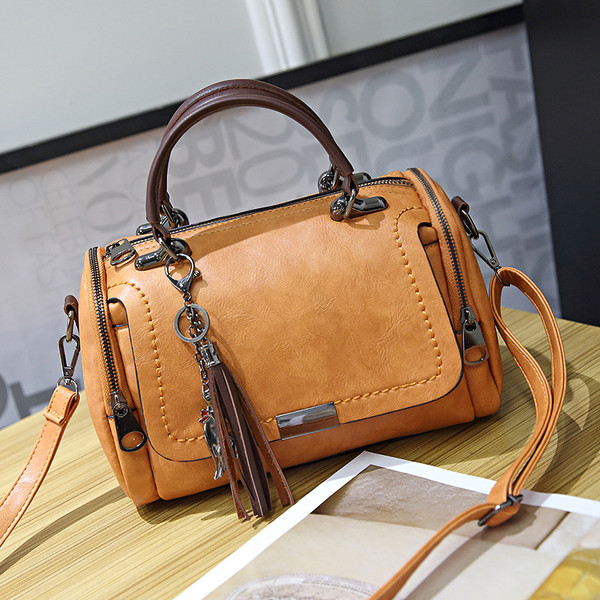 Retro One-shoulder Diagonal Boston Pillow Bag Q119-CJNS1145840