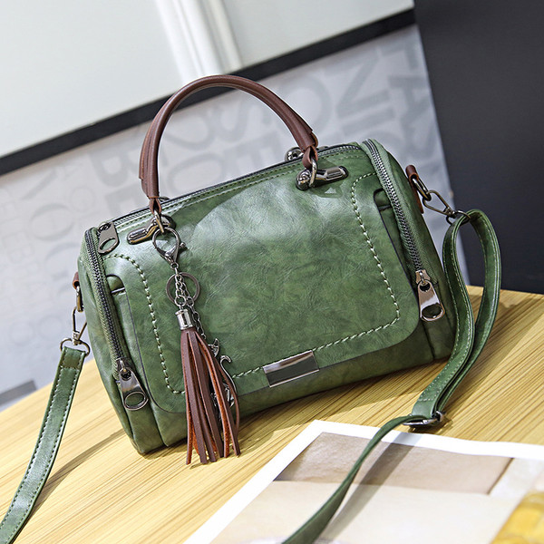 Retro One-shoulder Diagonal Boston Pillow Bag Q119-CJNS1145840