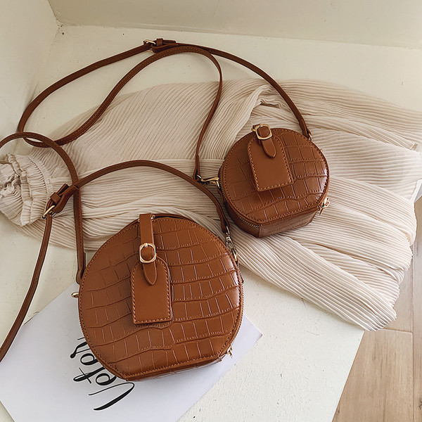 Color: Brown, Size: S - Wild small round bag Q119-CJBHNSNS11217-Brown-S