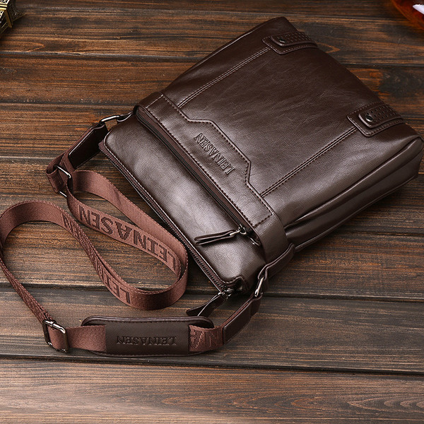 Color: Dark brown - Men's Shoulder Bag Crossbody Bag Q119-CJBHNSNS08808-Dark brown
