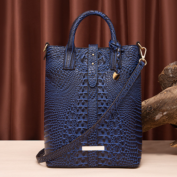 Women's Retro Multi-color Concave-convex Crocodile Pattern Shoulder Bag Q119-CJNS2030656