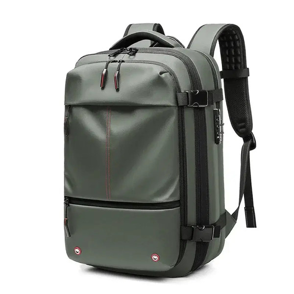 Color: Clear - Men Travel Backpack vacuum compression Laptop Backpack 17 inch Extended Large Capaci F640-12000041990729841