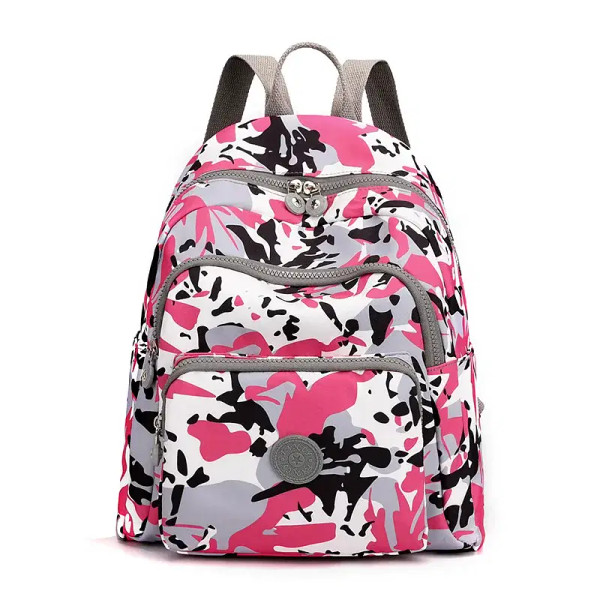 Color: Brown - Printing Backpack for Women Travel High Capacity Waterproof College Backpack Trendy  F640-12000036846420801