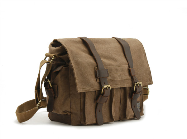 Style: Brown, Size: L - Men's canvas shoulder bag Q119-CJBHNSNS12534-Brown-L