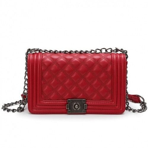 (4 Colors Available) Vintage Lattice Stitching Design Chain Fashion Women Handbag/ Shoulder Bag A392-fhbg0264