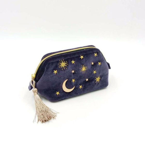 Style: Moon - Japanese cosmetic bag velvet cosmetic bag Q119-CJBHNSNS12795-Moon