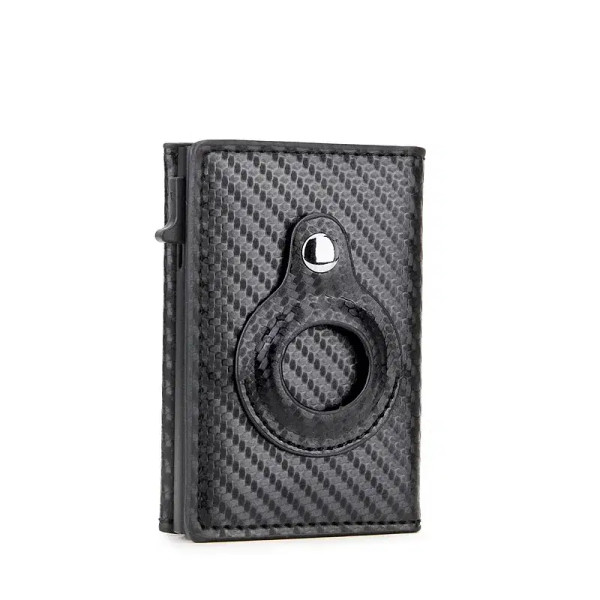 Color: Beige - Retro Minimalist Men's AirTag Wallet RFID Credit Card Holder Men Wallet Pop Up Multi F640-12000040368559387