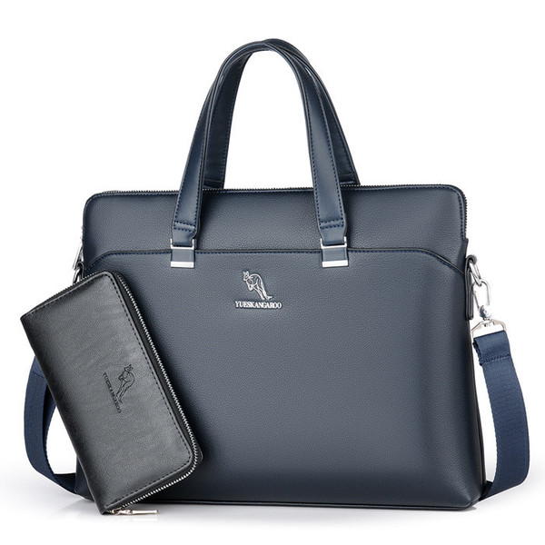 Color: Blue with handbag - Men's backpack shoulder messenger bag Q119-CJBHNSNS16254-Blue with handbag