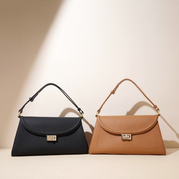 Top Layer Cowhide Leather Portable Underarm Crossbody Bag Q119-CJNS2264241