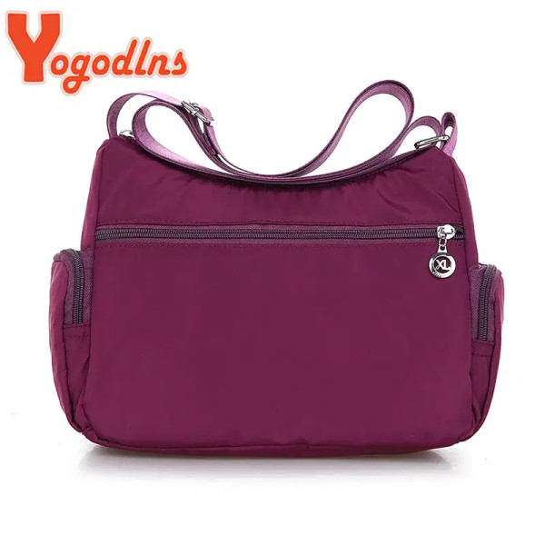 Color: Mustard, Size: S - Yogodlns Oxford Waterproof Shoulder Bag Women Casual Crossbody Bag Multif F640-12000031425172980