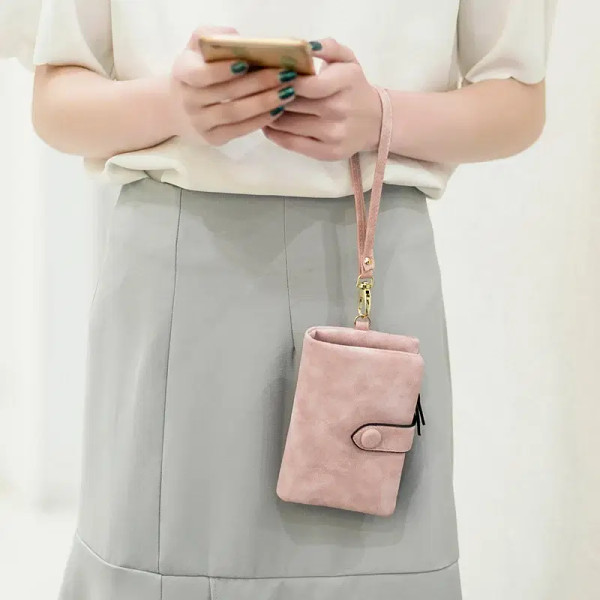 Color: black - MIYIN 2024 New Wallet Women's Short Korean Cute Buckle Double Discount Multi Card Ch F640-12000032804883829