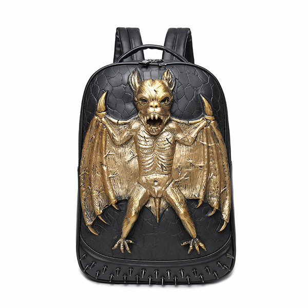 Aliexpress Wholesale Backpack Male New 3D Batman Embossed Backpack Logo Custom Student Computer Tre Q119-CJNS1107354