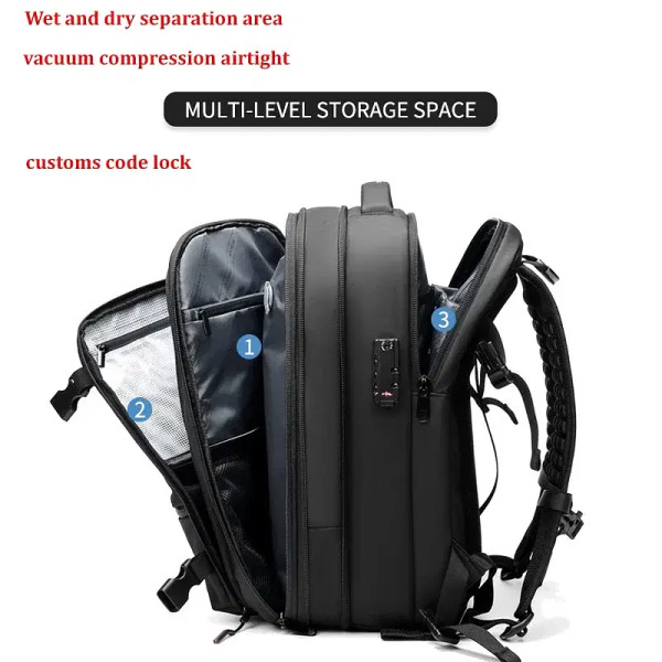 Color: light yellow - Travel Men 17 inch Laptop Backpack vacuum compression Backpack Business Large F640-12000041185765536