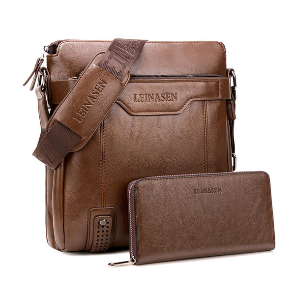 Color: Brown+handbag - Men's Shoulder Bag Crossbody Bag Q119-CJBHNSNS08808-Brown+handbag