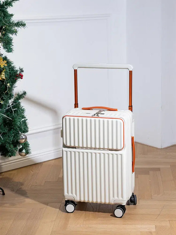 Color: SKY BLUE, Luggage Size: 24Inches 600mm - Wide Pull Rod Suitcase 2024 New Universal Wheel Sma F640-12000040312841287