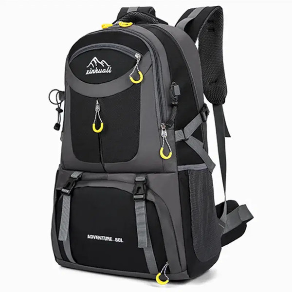 Color: Dark Khaki - 2024 New High Capacity Outdoor Sports Travel Backpack 40L/60L Mountaineering Ba F640-12000042591483362