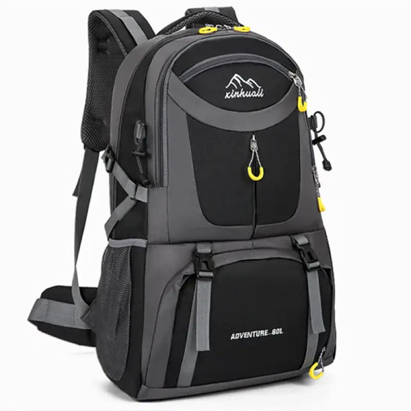 Color: Dark Khaki - 2024 New High Capacity Outdoor Sports Travel Backpack 40L/60L Mountaineering Ba F640-12000042591483362