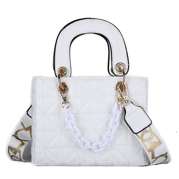 Color: Blue, Size: Packet - Korean Fashion Princess Diablo Women's Bag Lingge Embroidered Thread Sh Q119-CJNS121651010JQ