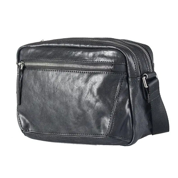New Men's Leather Shoulder Bag Head Layer Cowhide Mini Casual Small Satchel Handmade Fashion Messen F640-3256807523232824