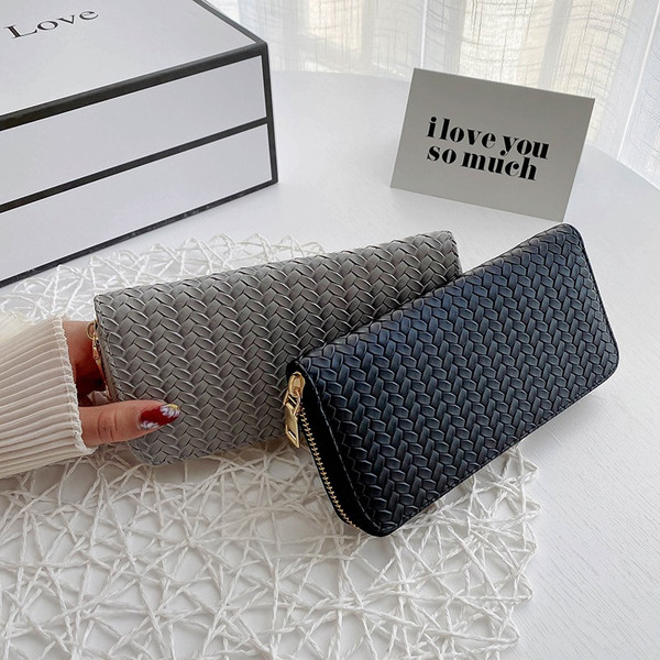 U Leather Pattern Clutch Bag Simple Fashion Lady Purse Q119-CJNS1217734