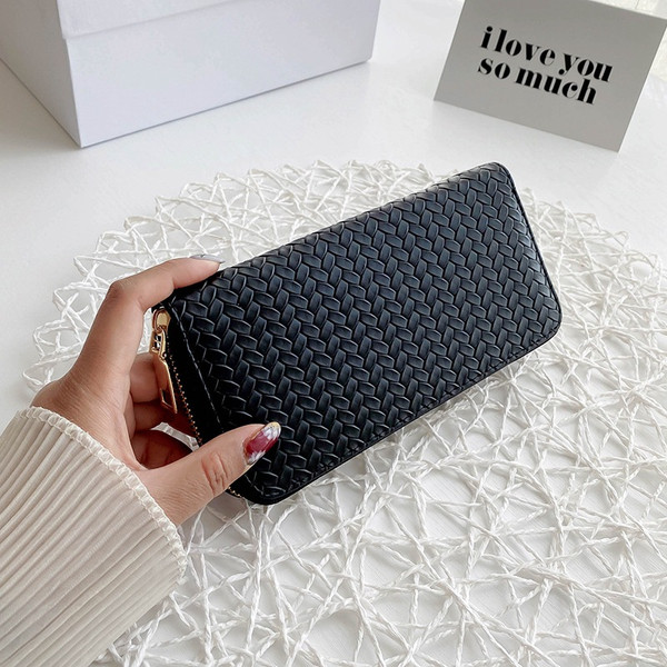 U Leather Pattern Clutch Bag Simple Fashion Lady Purse Q119-CJNS1217734