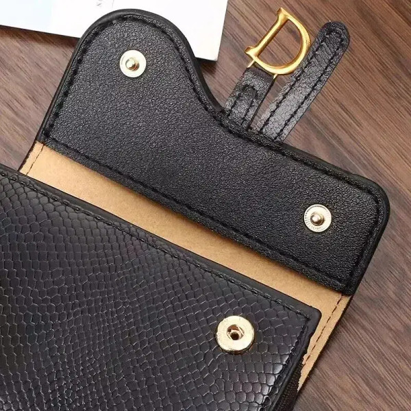 Color: green - Women Luxury Card Holder Short Walet MiniPU Letter Wallet Multi Card Card Holder Sma F640-12000031481773264