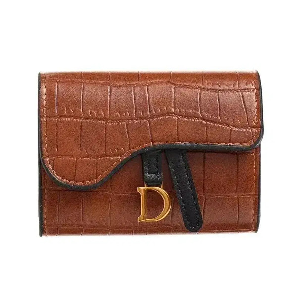 Color: green - Women Luxury Card Holder Short Walet MiniPU Letter Wallet Multi Card Card Holder Sma F640-12000031481773264
