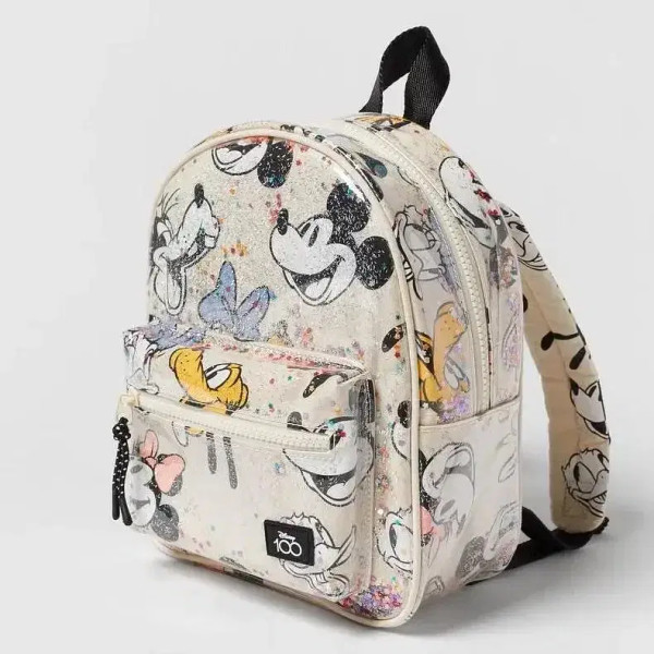 Color: Dark Grey - Disney New Mickey Cartoon Fashion Backpack Women's Minnie Canvas School Bag Boys F640-12000041508975708