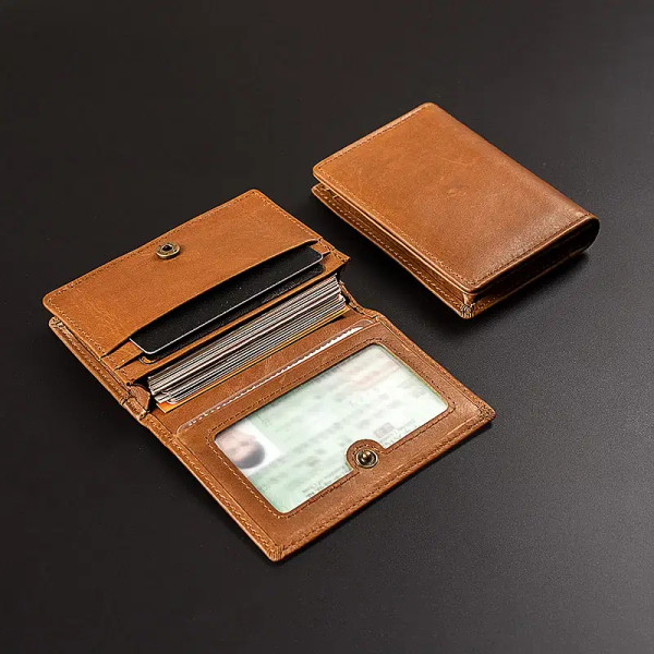 Color: wine red, Ships From: CHINA - Luxury Genuine Leather Cowhide Card Holder RFID Blocking Purse F640-12000034075706341