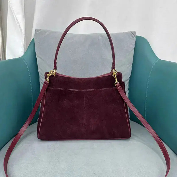Color: GRAY, Size: M - Luxury Design Women Tote Bag Suede Shoulder Bag High Quality Fashion Brown L F640-12000042953359822