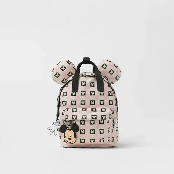 Color: Light Grey - Disney New Mickey Cartoon Fashion Backpack Women's Minnie Canvas School Bag Boy F640-12000041508975724
