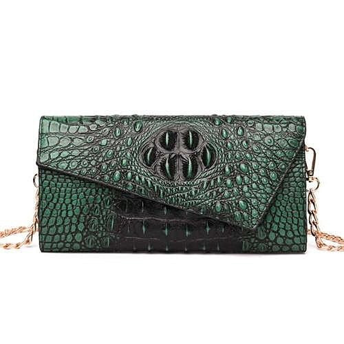 (6 Colors Available) Crocodile Skin Texture Graceful Design Women Evening Handbag/ Shoulder Bag A392-fhbg0283