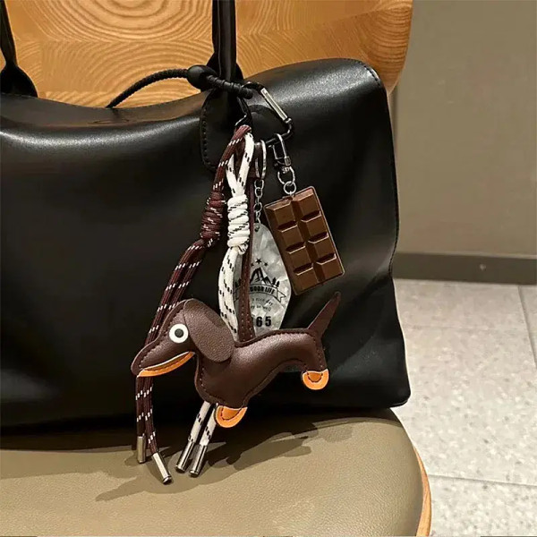 Color: Light Grey - DIY Bag Pendant Creative Bread Weaving Rope Colorful Nylon Lanyard Car Keychain F640-12000043694144986