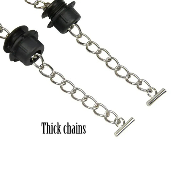 Ships From: CHINA, Color: Hot Pink - New Tanqu 1 Pair Silver Long Thick Single Chain with OT metal  F640-12000039284145625