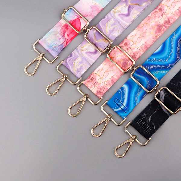 Color: Chocolate - Marbling Adjustable Strap Crossbody Shoulder Wide Bag Strap Bag DIY Women Should F640-12000041803379863