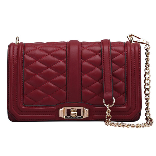 Color: Wine red gold, style: B - Fashion chain bag shoulder diagonal package Q119-CJBHNSNS07626-Wine red gold-B