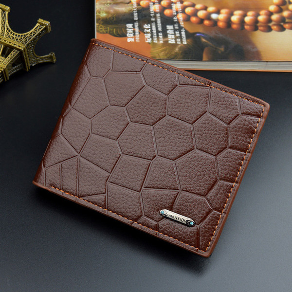 Men's Wallet Short Style Multifunctional Fashion Casual Iron Edge Q119-CJNS1148896