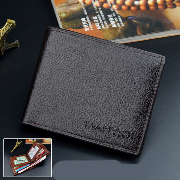 Men's Wallet Short Style Multifunctional Fashion Casual Iron Edge Q119-CJNS1148896