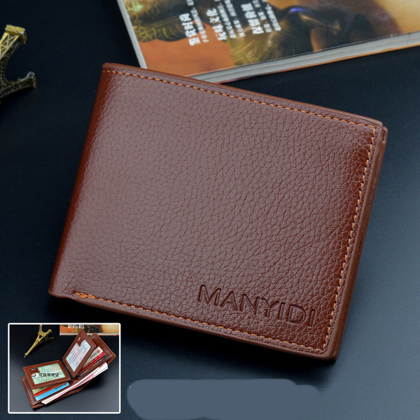 Men's Wallet Short Style Multifunctional Fashion Casual Iron Edge Q119-CJNS1148896