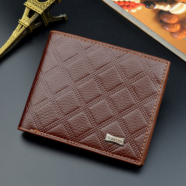 Men's Wallet Short Style Multifunctional Fashion Casual Iron Edge Q119-CJNS1148896