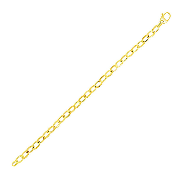 Size: 7.5'' - 14k Yellow Gold Cable Chain Style Bracelet P150-06646-7.5