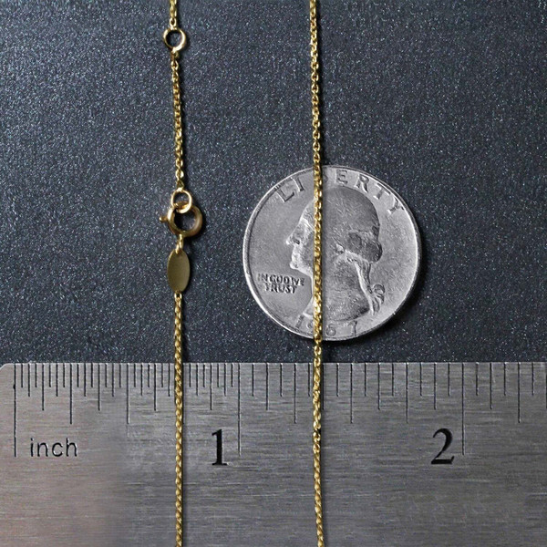 Size: 17'' - 14k Tri-Color Gold Rosary Chain Necklace P150-10780-17