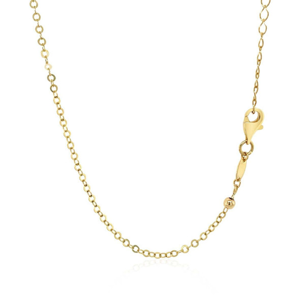 Size: 16'' - Choker Necklace with Hammered Beads in 14k Yellow Gold P150-50095-16