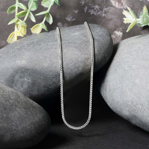 Size: 16'' - 14k White Gold Franco Chain (1.20 mm) P150-36008-16