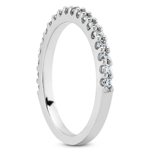 Size: 8 - 14k White Gold Shared Prong Diamond Wedding Ring Band with U Settings P150-28956-8